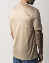 Castello d'Oro Beige T-shirt 100% Cotton Regular Fit thumbnail 3